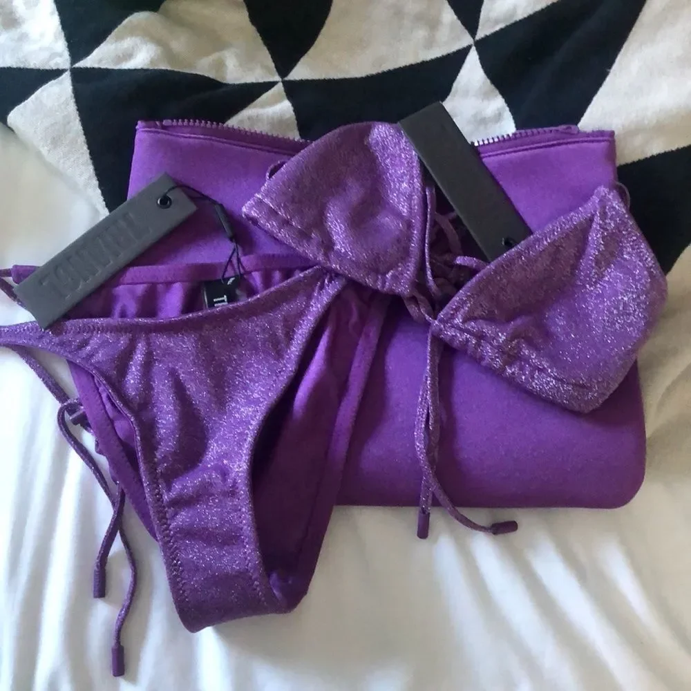triangl swimwear Shimmery Purple Triangle Bikini
